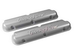 Valve covers, cast aluminum, standard height, silver